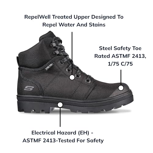 Skechers Womens Rotund Darragh Work Lace-Up Boot Safety Toe - Image 5