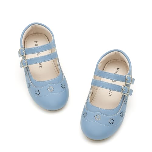 Image of Felix & Flora Toddler Flower Girl Dress Shoes - Baby Girl Ballet Mary Jane Flats for Party School Wedding