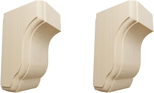 Ekena Millwork COR02X02X04CPRW Ménsula de madera de misión Capistrano, 2 12 pulgadas de ancho x 2 34 pulgadas de profundidad x 4 12 pulgadas de