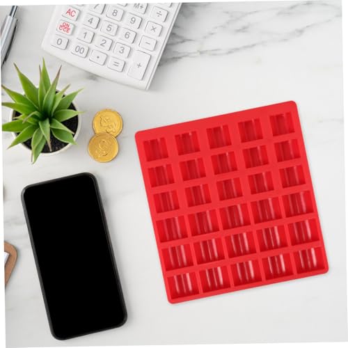 Organizador para monedas plástico 2 piezas rojo miniatura 4