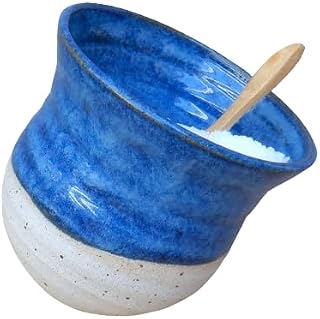 Salt pig or cellar hand thrown stoneware pottery handmade ceramic wheelthrown ready to ship