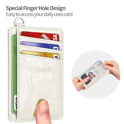 Image of Slim Minimalist Front Pocket Wallet, RFID Blocking Credit Card Holder Wallet with Integrated D-Shackle for Men Women
