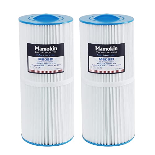 Mamokin Spa Filter 6CH-960 Replaces Jacuzzi Filters J-300 J-400 Unicel 6CH-960 Pleatco PJW60TL-F2S FC-2800 14081 6540-476 6540-383 Hot Tub Filter with Closed Handle(Not Removable Tops)- 2 Pack
