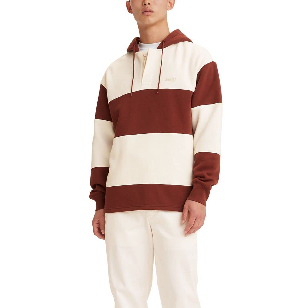 Levi's mens Fillmore Rugby Hoodie Sweatshirt