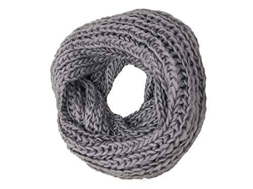 Soft Infinity scarf Cable-Knit Glitter for Women
