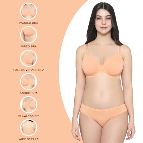 Image of Wacoal Women's Everyday Elegance|Padded|Wired|Full Cup|Everyday Wear|Smooth Finish|T-Shirt Bra