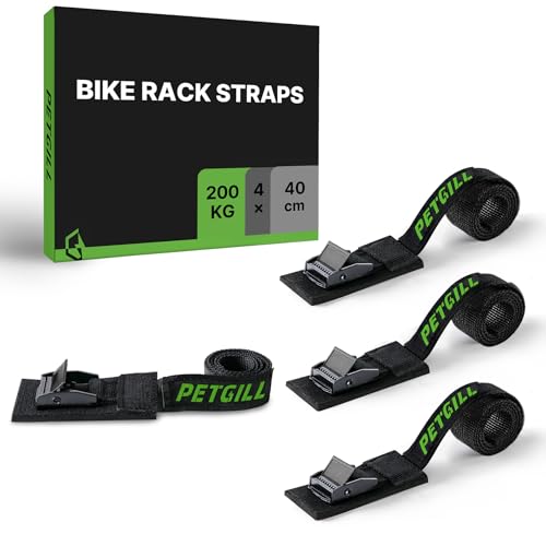 EBike Rack Straps, 4 Pieces, 16 in (40 cm) Length, 0.8...