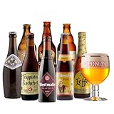 Belgian Trappist & Abbey Mixed Case – 8 Pack Mixed Case with Chimay Glass