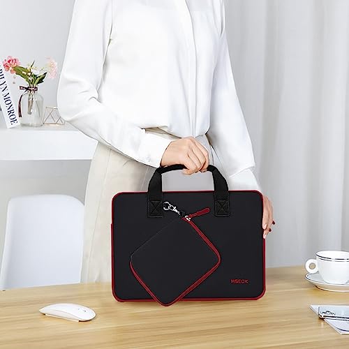 Image of Hseok Laptop Sleeve 13.3-14 inch Case with Small Pouch, Neoprene Computer Bag Compatible with MacBook Neo /Pro 14 M5 /M4 /M3 /M2 /M1, Mac Air /Pro 13.3, XPS 14 and Most 13-14 inch Notebooks,B01K02