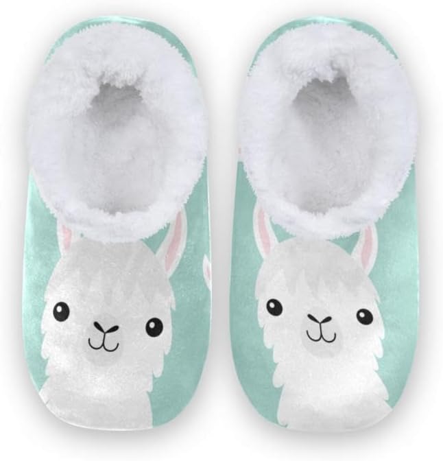 Rxyy Mignon Lama Alpaga Animal Pantoufles pour Femmes Hommes Unisexe Femme Hiver Chaud Maison Pantoufles Chaussons Chaussettes Flou Pieds Chaussons Chambre - Amazon product rated Grade F