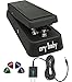 Jim Dunlop GCB95 Cry Baby Standard Wah Pedal Bundle with Blucoil Slim 9V Power Supply AC Adapter, and 4-Pack of Celluloid Guitar Picks