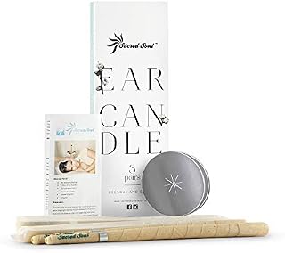 Sacred Soul Hopi Ear Candles Therapist Standard - CE Certified - Beeswax, Scented Aroma With Filters & Protector Discs (3 Pairs | 6 candles)