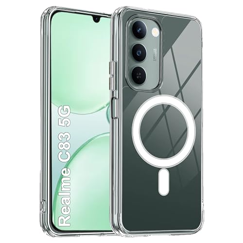 Image of Zapcase Back Case Cover for Realme C83 5G | Compatible for Realme C83 5G Back Cover | Compatible with MagSafe | Scratch-Resistant Back Cover | Clear