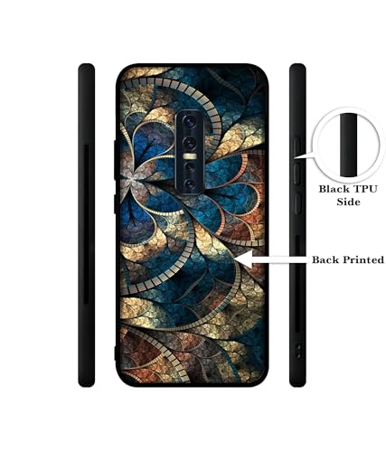 Image of Fractional Pattern Design Premium 2D Printed Metal Back Case Cover for Vivo V17 Pro 4G