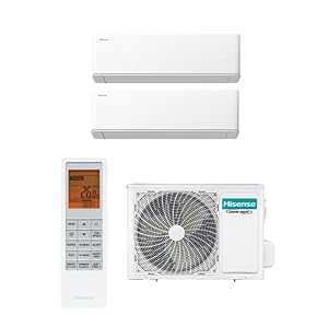 Hisense Uni Air Climatisation Dual Split 2AMW42U4RGC 9000+12000 Btu, R32, Inverter, Self-Cleaning, Minuteur, Oscillation automatique, WiFi, Nouveau Modèle 2025, A++/A++