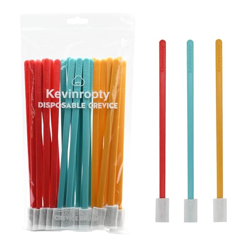 Kevinrooty 30PCS Disposable Crevice Cleaning Brush kit Disposable Toilet Brush Disposable Window Sill Cleaning Keyboard Cleaning Car Air Conditioner Cleaning (Color Mixing)