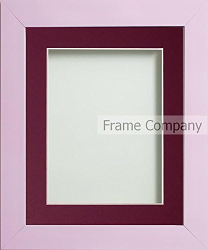 Frame Company Candy Range Peony Picture Photo Frames with Plum Mount, 8x6 for 5x3 *Choice of Sizes and Colours* Fitted with Real Glass