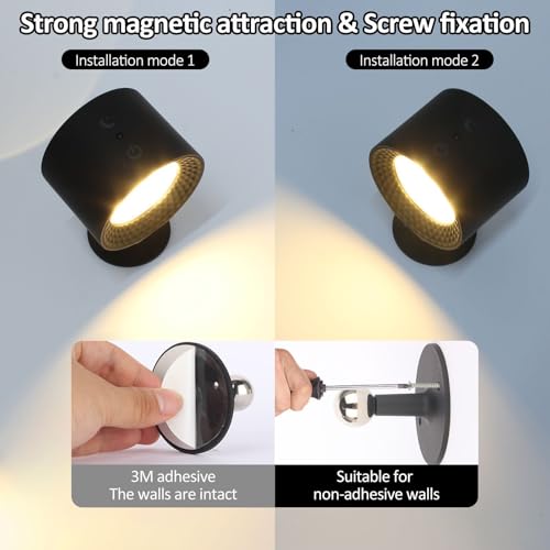 Lámpara de pared LED recargable para iluminar dormitorios y escaleras 4