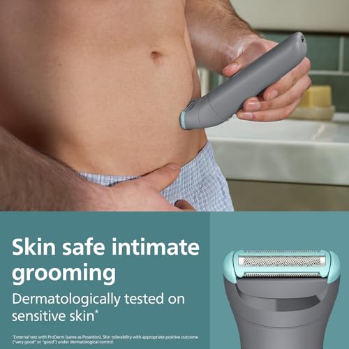 Image of Philips Body Trimmer for Men Private Parts, Clinically Tested for Sensitive Skin, Patented Pearl Tip & Hypo Allergenic Foil, Skin Safe Grooming, Trim or Shave, Waterproof, 2+3yrs* Warranty, BG3470