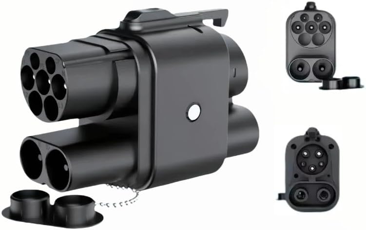 CCS Combo 2 to CCS Combo 1 EV Charger Connector, AC+DC (250 VAC/1000 VDC), Solutions for American Standard EVs Charging with European Standard Chargers