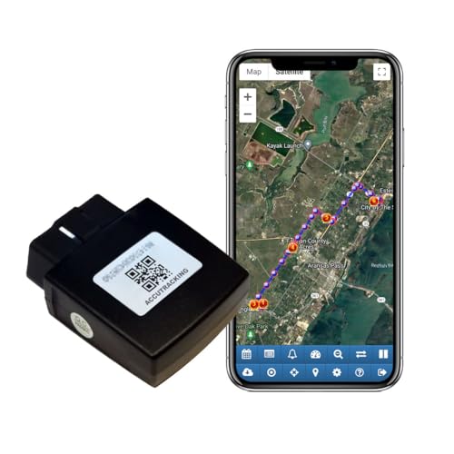 AccuTracking VTPLUG TK374 GPS Tracker for Vehicles, No Monthly Fee, 1 Year Service, No Activation Fee, Car Truck Fleet Teen Driver, No Cancellation Fees, Diagnostics