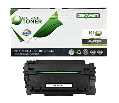 Rt 11X Toner High Yield Remanufactured Replacement For Hp Q6511X | Laser Printers 2430 2410 2420 2420D 2420N 2420Dn 2430Tn 2430Dtn 2430N Printer Ink Cartridge #TOP19