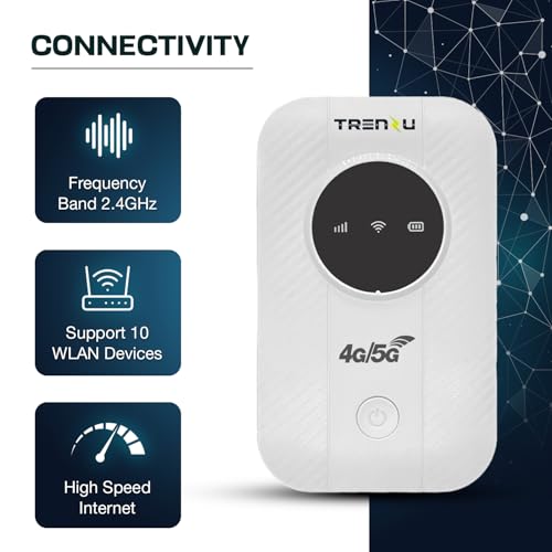 Image of 4G /5G WiFi Dongle with SIM Slot | Portable Wireless Hotspot Device | Up to 150 Mbps Speed | 2100mAh Battery | Supports 10 Devices | Pocket WiFi Data Card for Laptop & Travel