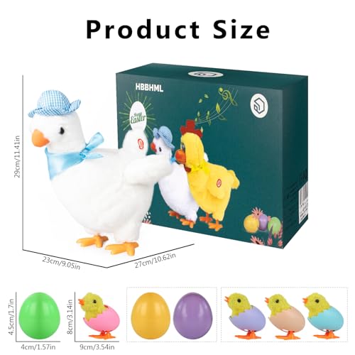 Image of Plush Electric Stuffed Laying Egg Chicken Toy Doll with Sound Music Easter for Boys Girls