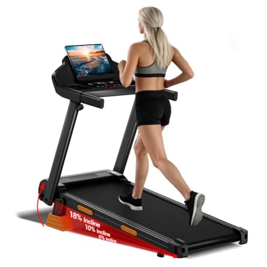 LONTEK 18% Incline Treadmills for Home with Handle Bar (Deep Black)
