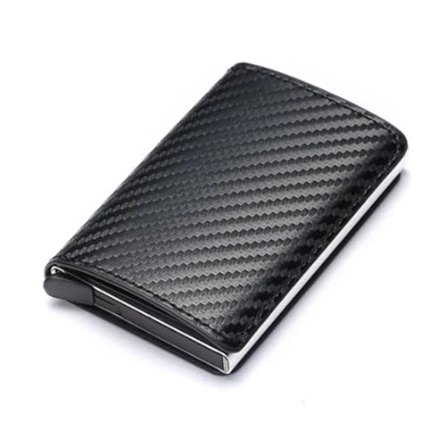 men's wallet Men's Anti-theft Safe Smart Thin Slim Wallet Credit Card Design Business Cardholder Purse(Carbon)
