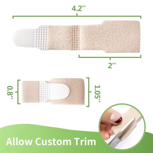 Niupiour Fabric Hammer Toe Correctors Buddy Wraps, 8 Pack of Toe Bandages Protectors for Women and Men, Hammer Toe Straightener for Overlapping, Toe Splints for Crooked, Curled, Bent and Broken, Relief Foot Pain
