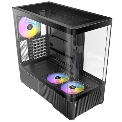 Image of Antec C6 Curve ARGB Mid-Tower ATX PC Case, 3 ARGB PWM Fans