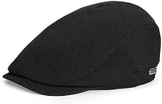 CHIC DIARY Men's Flat Cap Gatsby Newsboy Duckbill Cap Driving Cabbie Hat Classic Baker Artist Painter Beret Cap Black