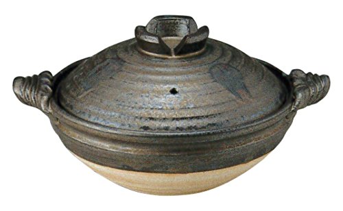 Image of CtoC JAPAN Select 40-14829/2-979432 Earthenware Pot, Brown, No. 7 Pot, 8.9 inches (22.5 cm), 4.4 gal (1.4 L), Direct Fire, Microwave, Oven Safe