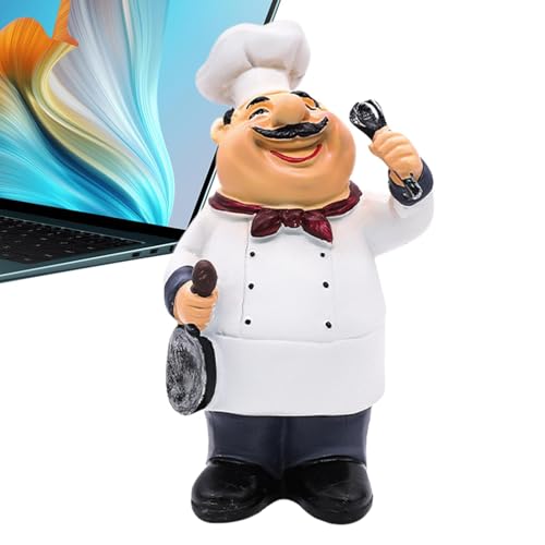 Figurines de chef - Décor de cuisine Statues de chef | Sculpture de chef professionnel, figurines de cuisine décoratives, de chef en résine pour comptoir de...