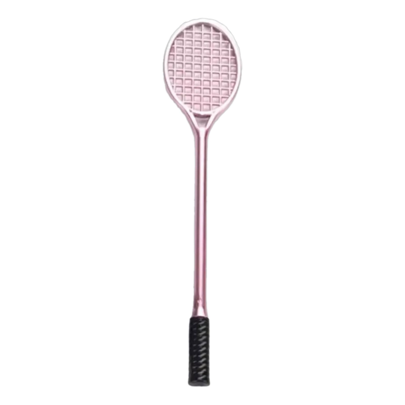 hogtnd Creative Tennis Racket Theme Ballpoint Pen Plastic Writing Drawing Gel Sports Stationery for Students Plastic Ballpoint Pen
