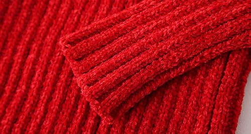 Image of Baby Boys Turtleneck Knit Sweaters Toddler Girls High Collar Pullover Sweater Size 1-8T
