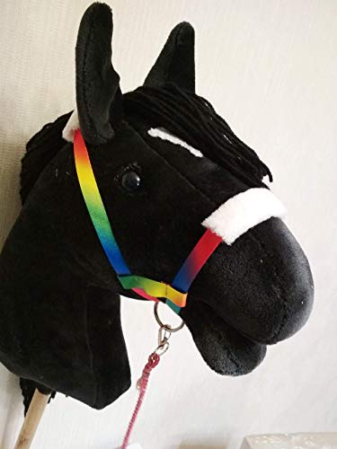 Rainbow hobby horse halter | Hobbyhorse accessories | Stick horse gift