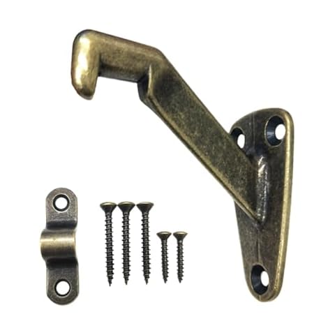 Heavy Duty Handrail Bracket Antique Brass, 3 Pack | HOWTOOL Cover
