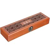  TEMPNAP Étui en Bois pour Harmonica Portable Facile à Ouvrir et Fermer, Boîte de Rangement Élégante pour 24 Trous, pour Transporter et Protéger Votre Harmonica
