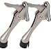 HASHI One Touch Semi Automatic Door Stop, 4Inch Door Stopper with a Height-Adjustable Rubber (4 inch x 2pack, Satin Nickel)