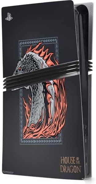 Skinit Decal Gaming Skin Compatible with PS5 Pro Console - Officially Licensed HBO House of The Dragon Red Tararyen Sigil Design