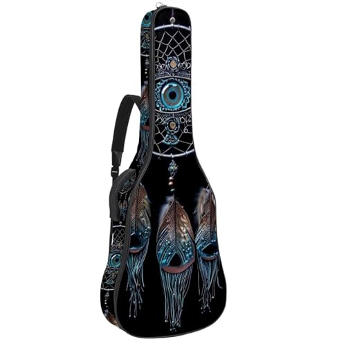 Housse pour guitare acoustique amérindienne Filigrane et guitare électrique