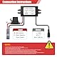 YABOANG DC-DC USB-Micro Konverter, Spannungswandler 12/24V zu 5V 3A 15W MAX mit wasserdichter Sicherung und Klemmleiste, automatischer Abwärtsspannungsregler, für Automotoren und Instrumente etc