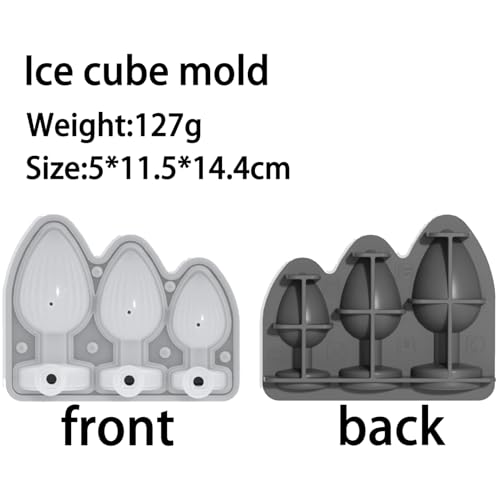 Molde para hielo de silicona flirty para cóctel gris miniatura 3