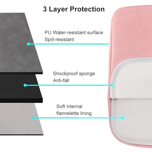 Housse rose 15.6 pouces pour Surface et HP ordinateur portable - 3