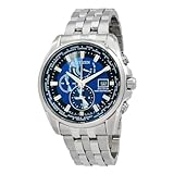シチズン パーペチュアル アラーム ワールドタイム GMT エコドライブ ブルーダイヤル メンズ腕時計 AT9120-89L