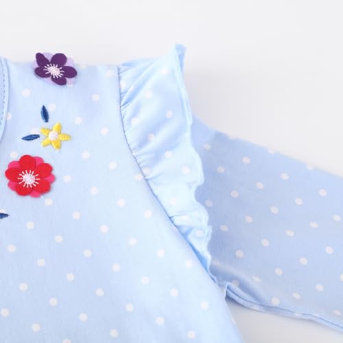 Youlebao Toddler Girls Dresses Long Sleeve Girl Casual Cotton Clohtes for Kids 2-7 Years Xmas Gift4