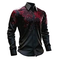 This long-sleeved shirt has been designed for everyday wear, festivals and has a modern, slim fit thanks to a gothic retro print. Made four-way stretch material for comfort flexibility when wearing all over, from parties to weekends. Classic button p...