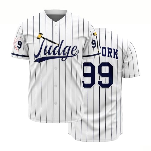 ETKWQPG Mens Stitched 99 Baseball Jersey 90s Hip Hop Button Down Baseball Shirts for Party (White Size 2XL)